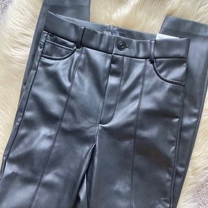 NWT Zara Faux Leather Leggings